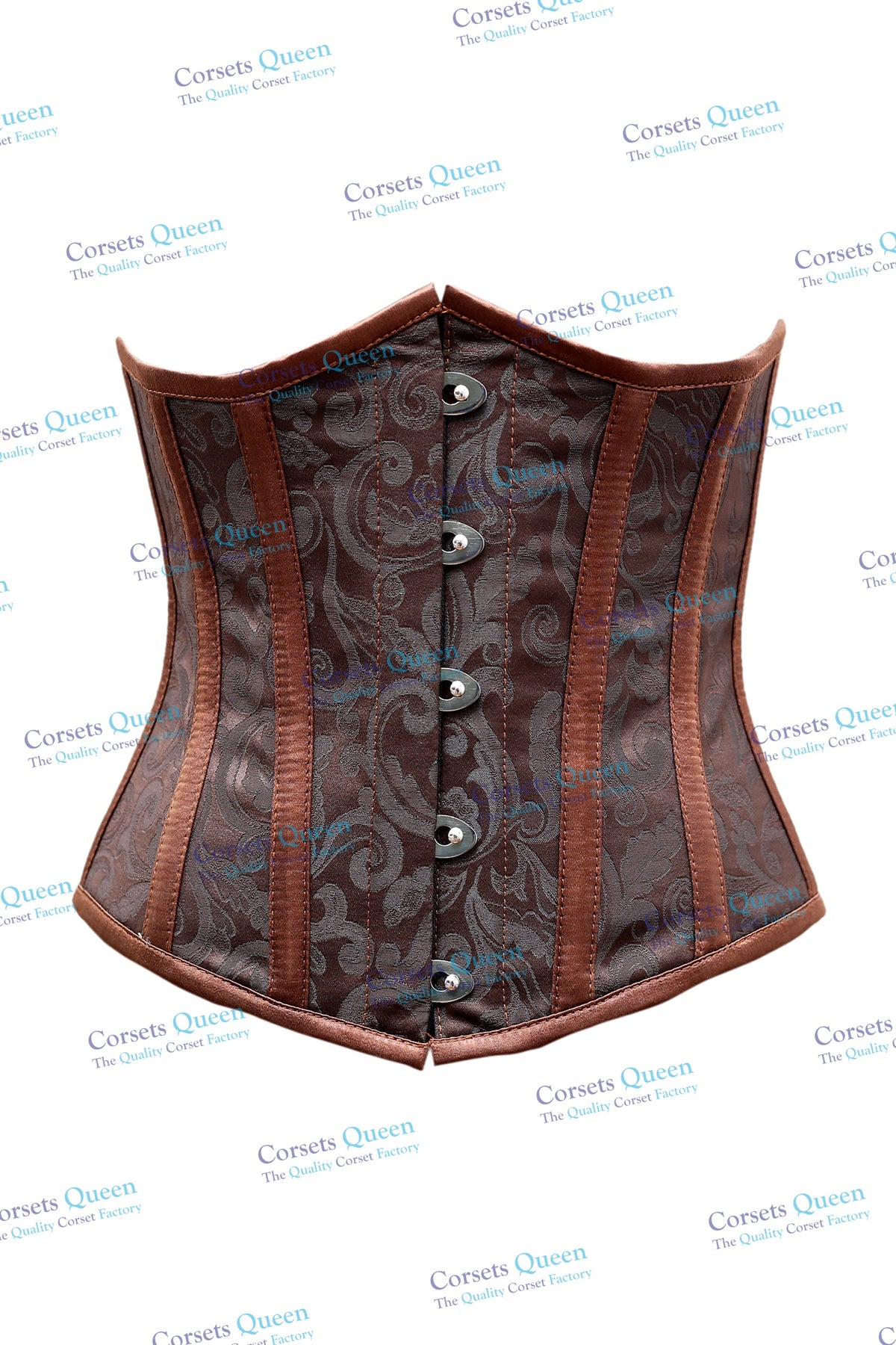 Amy Instant Shape Brocade Steampunk Corset with Chains